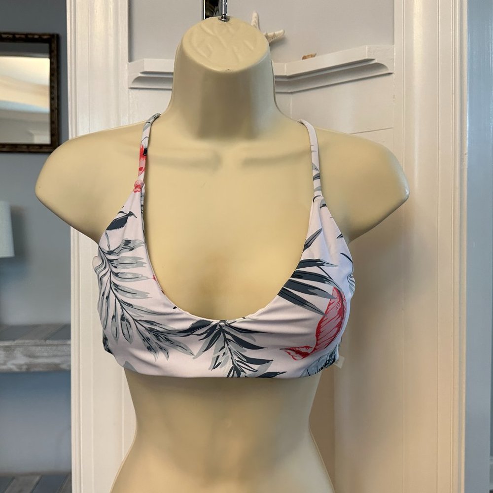 SHEIN Sz S Adorable Tropical Print Bikini Top Swimsuit